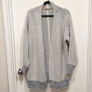 Soft Surroundings Women's Chunky Knit Open Front Longline Cardigan Sweater Sz L
